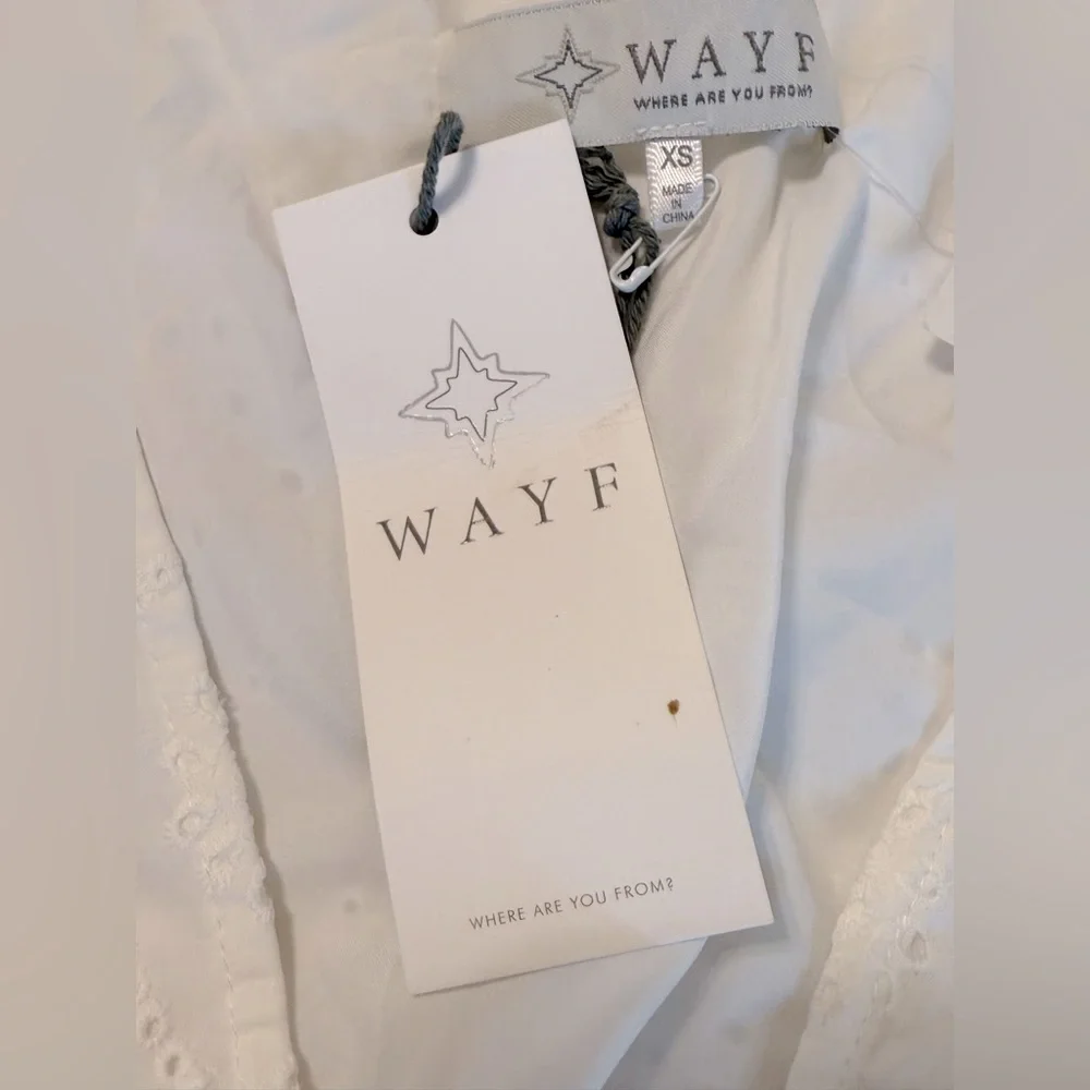 NWT WAYF Reese Smocked-Waist Tiered Mini Dress Size XS - Picture 4 of 5